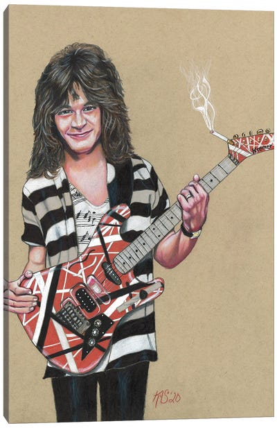 Eddie Van Halen I Canvas Art Print - Kathy Sullivan