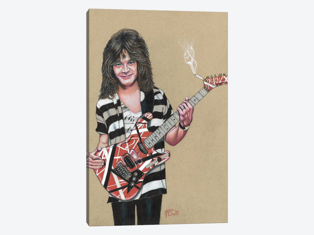 Eddie Van Halen I by Kathy Sullivan 1-piece Canvas Artwork