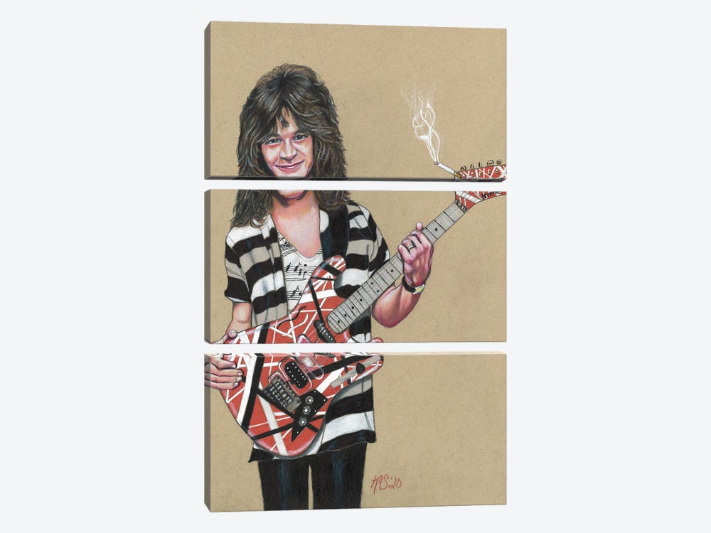 Eddie Van Halen I by Kathy Sullivan 3-piece Canvas Art