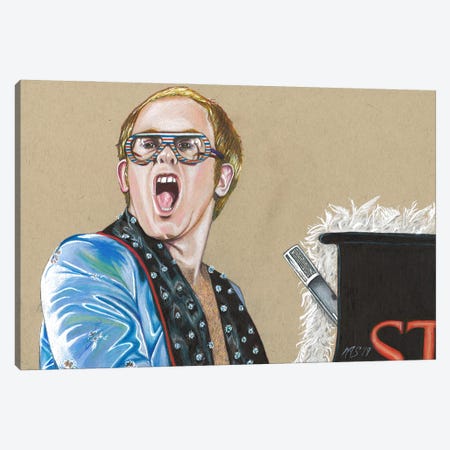 Elton John Canvas Print #KYS21} by Kathy Sullivan Canvas Artwork