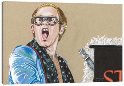 Elton John Canvas Art Print - Kathy Sullivan