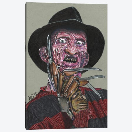 Freddy Krueger Canvas Print #KYS24} by Kathy Sullivan Art Print