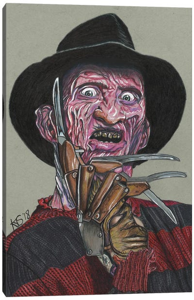 Freddy Krueger Canvas Art Print - Kathy Sullivan