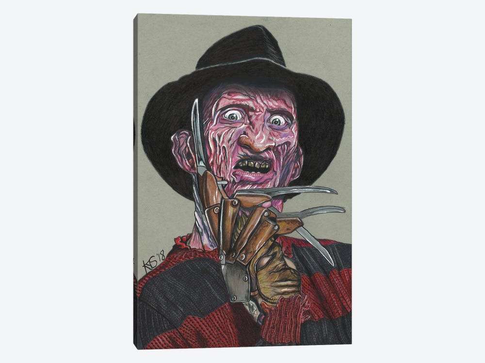 Freddy Krueger by Kathy Sullivan 1-piece Canvas Artwork