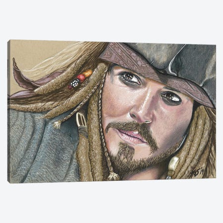 Jack Sparrow Canvas Print #KYS28} by Kathy Sullivan Canvas Art