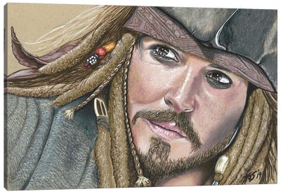 Jack Sparrow Canvas Art Print - Kathy Sullivan