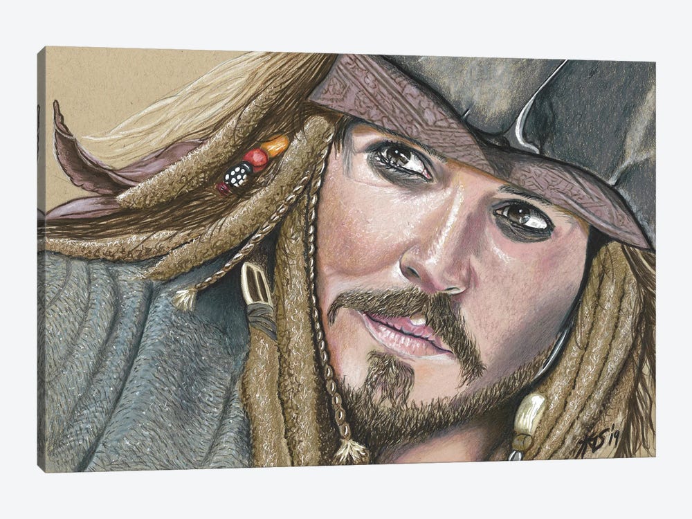 Jack Sparrow by Kathy Sullivan 1-piece Canvas Artwork