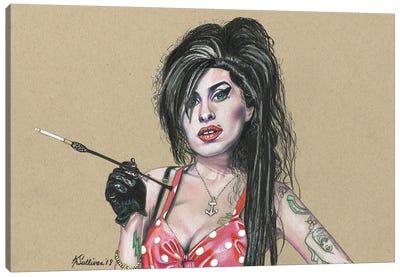Amy Winehouse Canvas Art Print - Kathy Sullivan