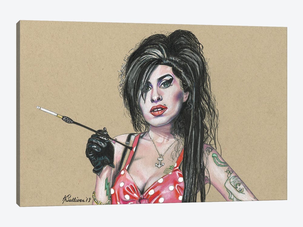 Amy Winehouse by Kathy Sullivan 1-piece Canvas Artwork