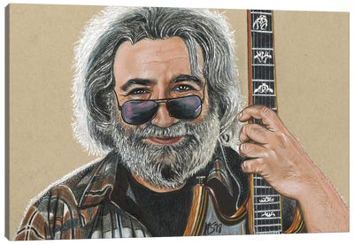 Jerry Garcia Canvas Art Print - Kathy Sullivan