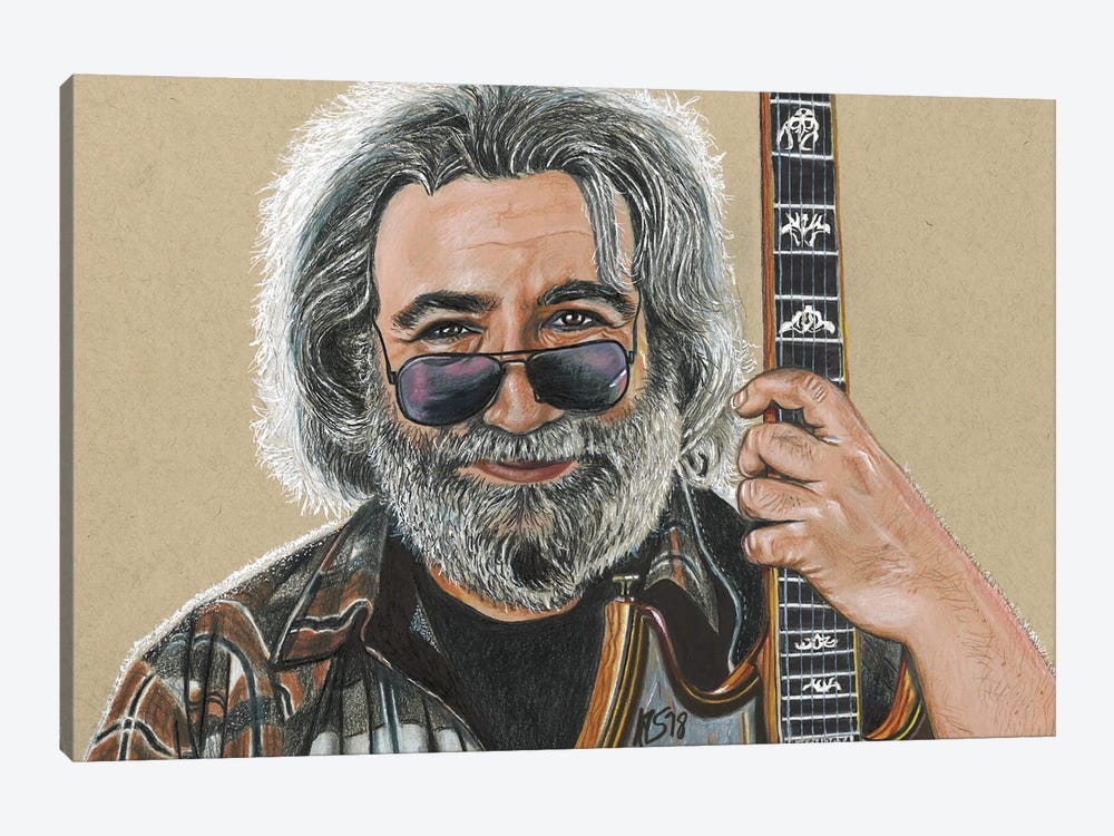Jerry Garcia by Kathy Sullivan 1-piece Canvas Art Print