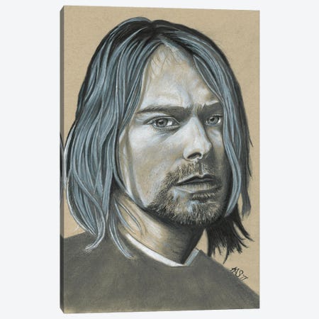 Kurt Cobain Canvas Print #KYS32} by Kathy Sullivan Art Print