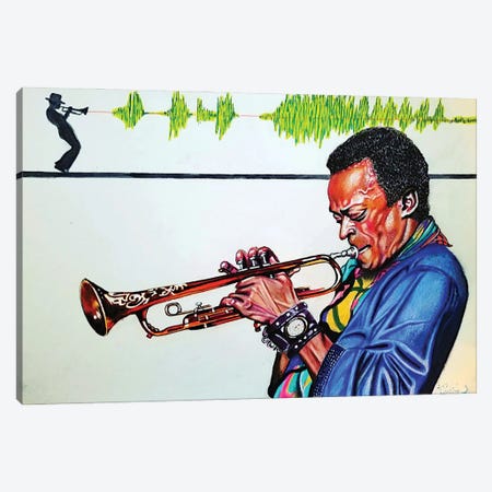 Miles Davis Canvas Print #KYS34} by Kathy Sullivan Canvas Art