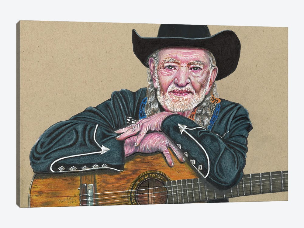 Willie Nelson by Kathy Sullivan 1-piece Canvas Artwork