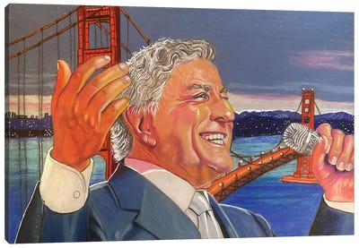 Tony Bennett Canvas Art Print - Golden Gate Bridge