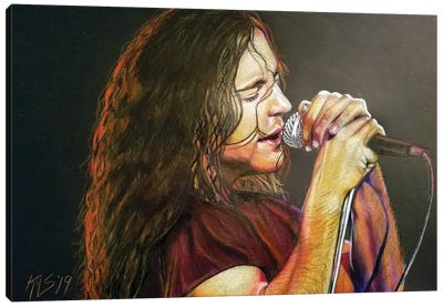 Eddie Vedder Canvas Art Print - Kathy Sullivan