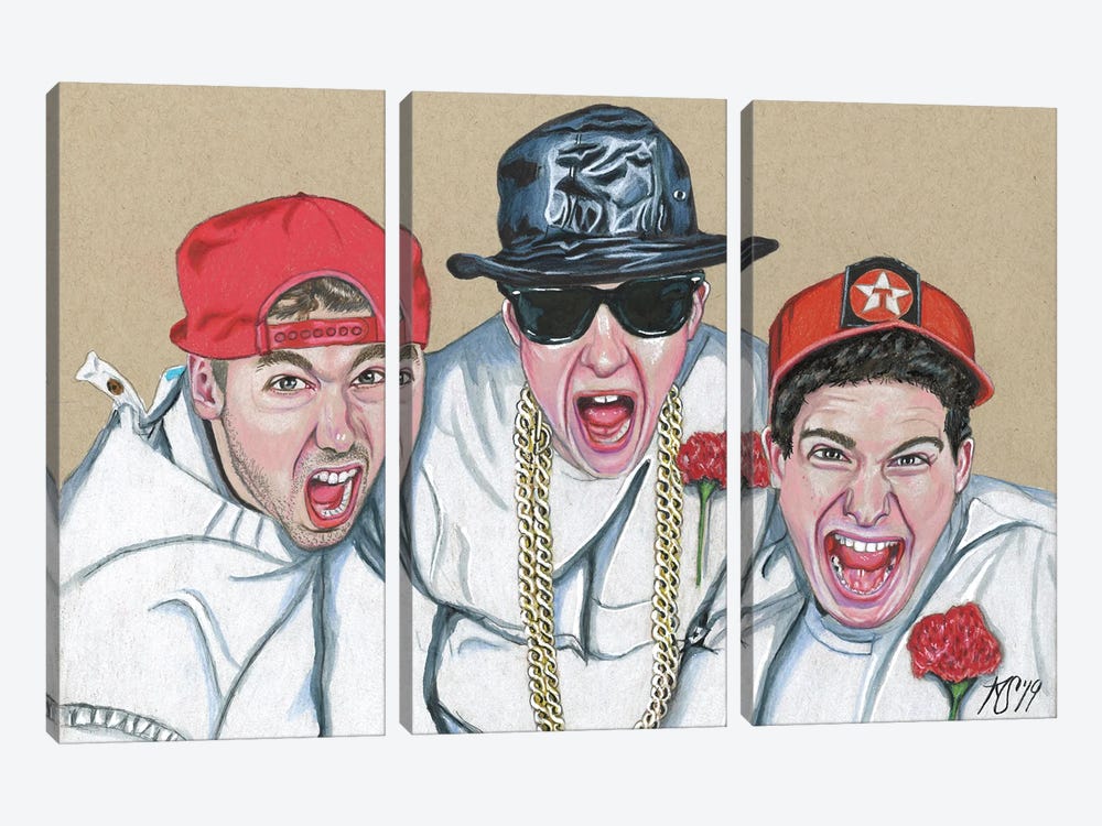 Beastie Boys by Kathy Sullivan 3-piece Canvas Print