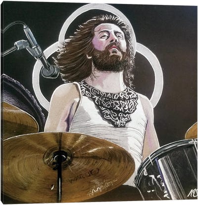 John Bonham Canvas Art Print - Drums Art