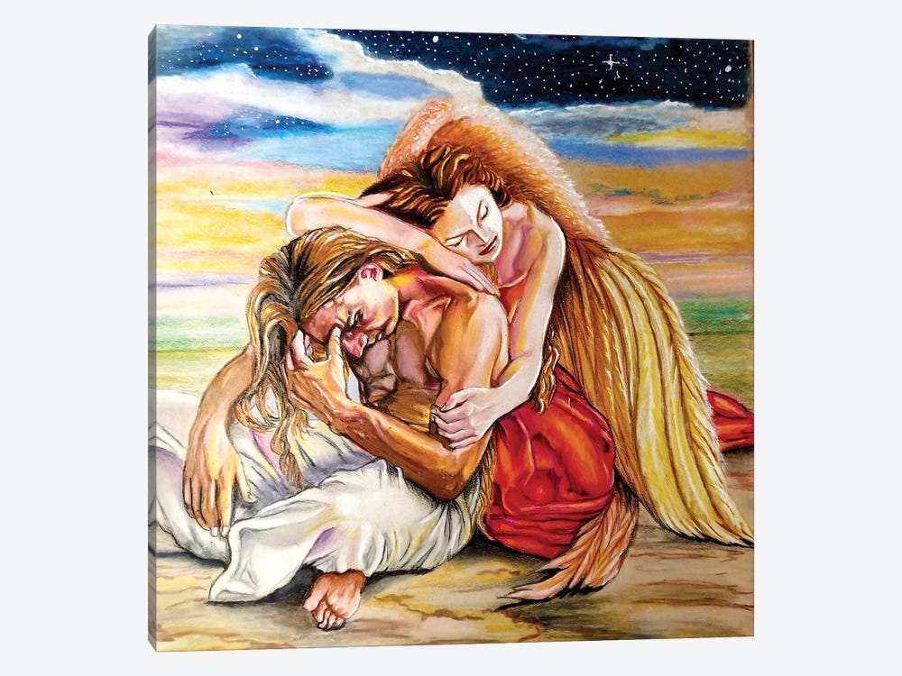Angel Hug by Kathy Sullivan 1-piece Canvas Print