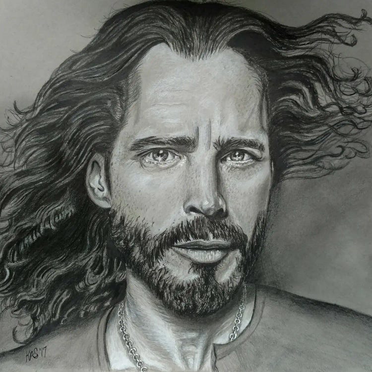 Chris Cornell Pencil Drawing