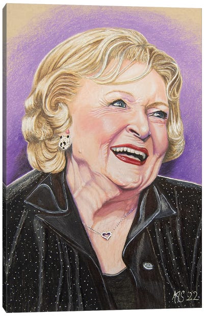 Betty White Canvas Art Print - Kathy Sullivan