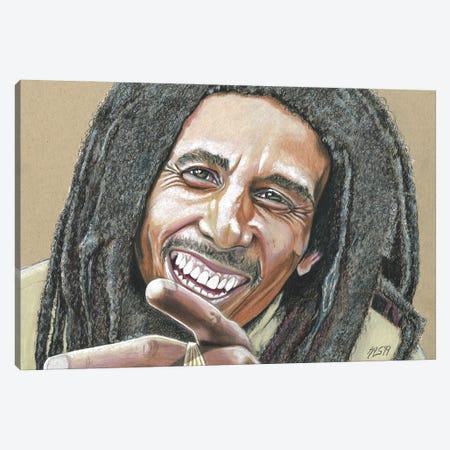 Bob Marley Canvas Print #KYS8} by Kathy Sullivan Canvas Art Print