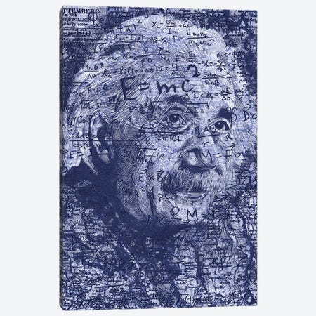 Albert Einstein Canvas Print #KYW1} by Kyle Willis Art Print