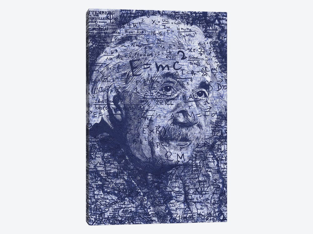 Albert Einstein by Kyle Willis 1-piece Canvas Art Print