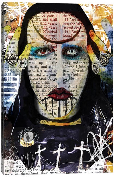 Marilyn Manson Abstract Nightmare Canvas Art Print - Marilyn Manson