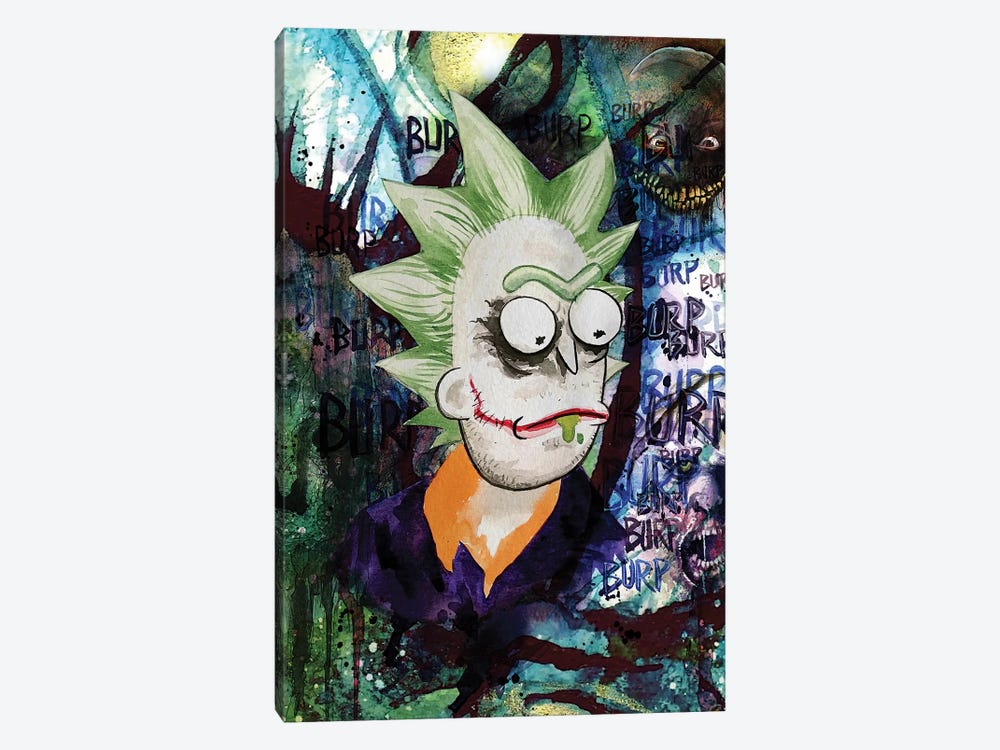 Rick And Morty Rick Joker by Kyle Willis 1-piece Canvas Print