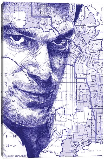 Dexter From Miami Canvas Art Print - Crime Drama TV Show Art