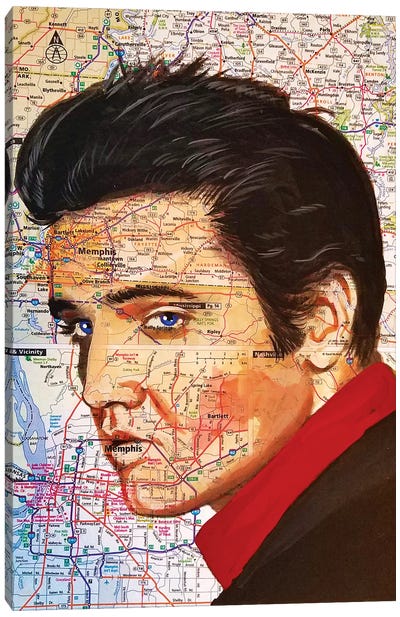 Elvis Canvas Art Print - Kyle Willis