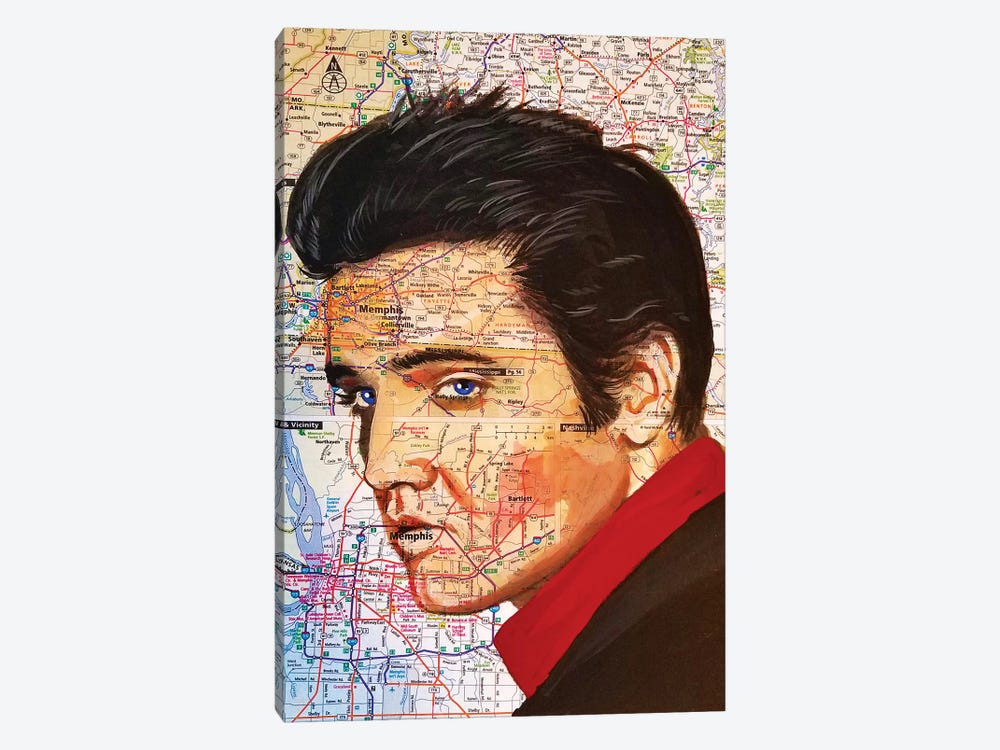 Elvis by Kyle Willis 1-piece Canvas Art