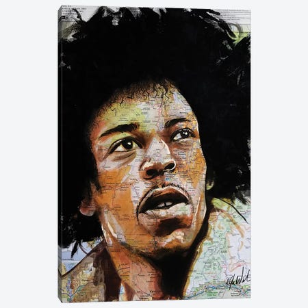 Jimi From Seattle Canvas Print #KYW42} by Kyle Willis Canvas Art