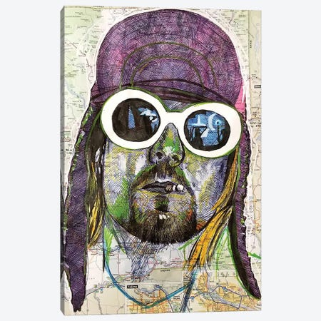 Kurt Cobain Canvas Print #KYW45} by Kyle Willis Canvas Print