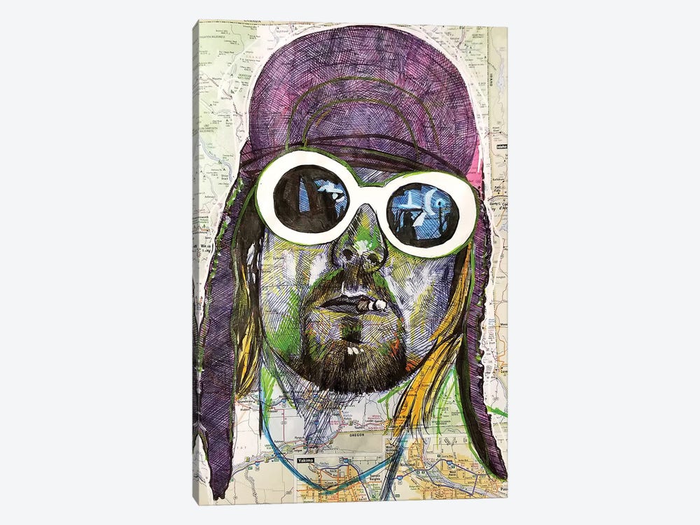 Kurt Cobain by Kyle Willis 1-piece Canvas Art