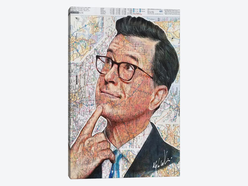 Stephen Colbert by Kyle Willis 1-piece Canvas Artwork