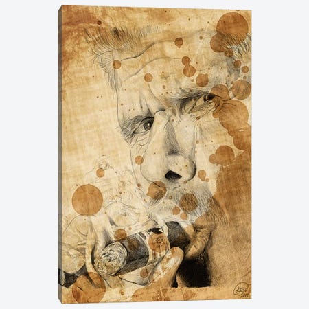 Sons Of Anarchy Clay Morrow Oil Stained Canvas Print #KYW53} by Kyle Willis Art Print