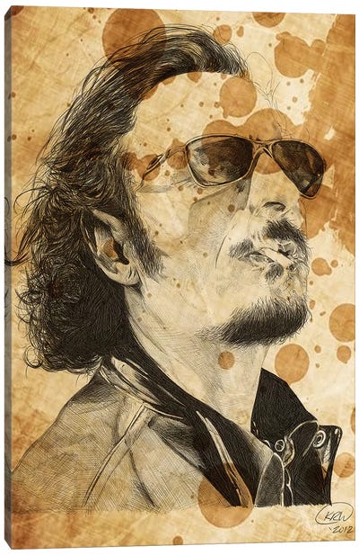 Sons Of Anarchy Tig Trager Oil Stained Canvas Art Print - Drama TV Show Art