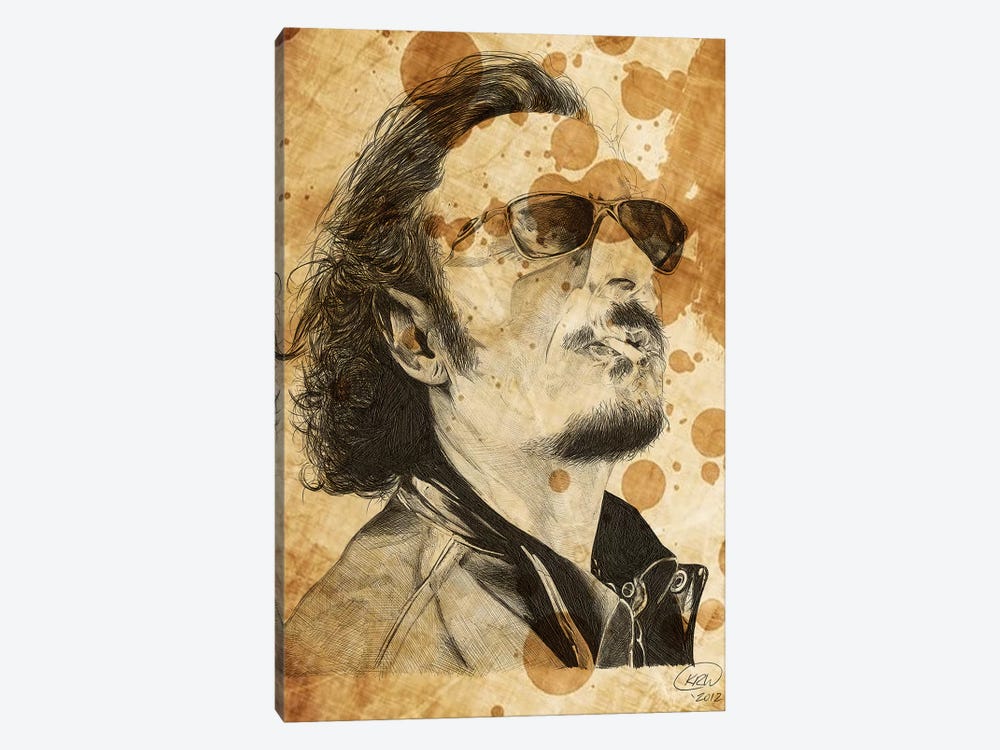 Sons Of Anarchy Tig Trager Oil Stained by Kyle Willis 1-piece Canvas Art