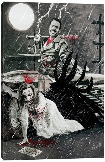 Supernatural Born Killers Canvas Art Print - Horror Art