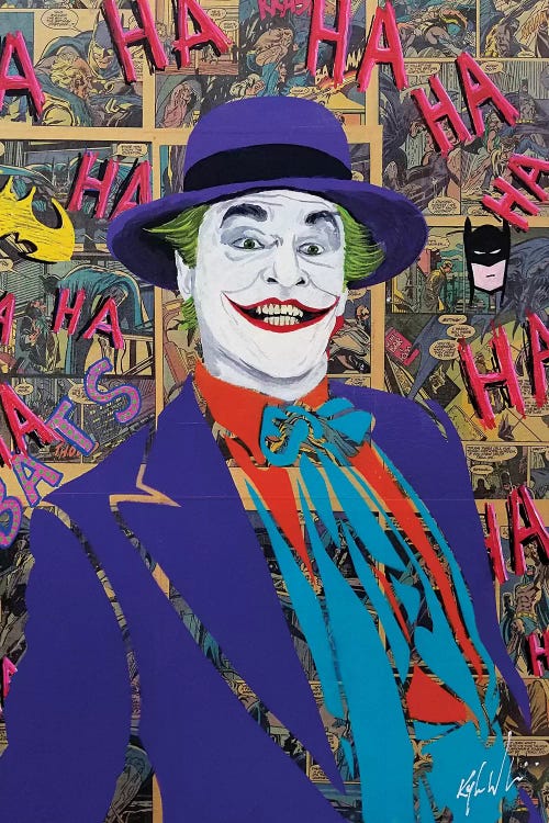 Batman Joker Jack Nicholson Canvas Artwork by Kyle Willis | iCanvas