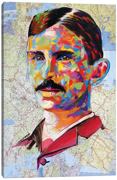 Tesla Canvas Art Print - Inventor & Scientist Art