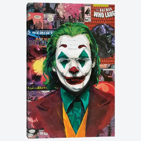 Batman Joker Joaquin Phoenix Canvas Print #KYW6} by Kyle Willis Canvas Art