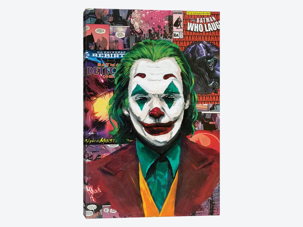 Batman Joker Joaquin Phoenix by Kyle Willis 1-piece Canvas Artwork