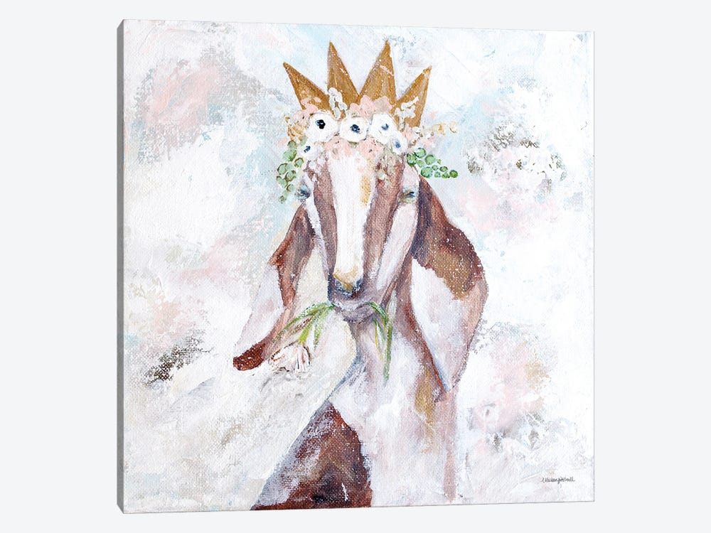 Princess Goat by Mackenzie Kissell 1-piece Canvas Wall Art
