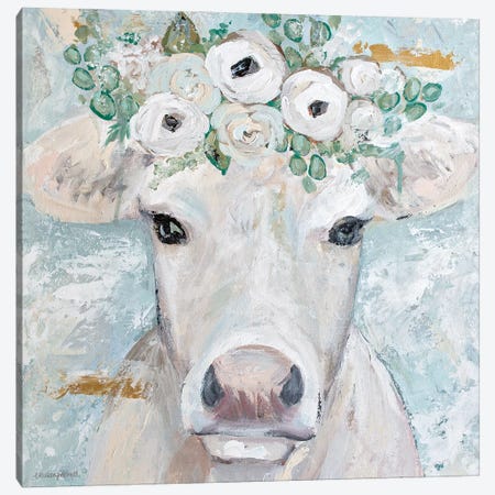 Annabelle The Cow Canvas Print #KZE1} by Mackenzie Kissell Art Print