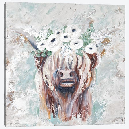 Jolene The Cow Canvas Print #KZE6} by Mackenzie Kissell Canvas Wall Art