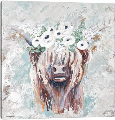 Jolene The Cow Canvas Art Print - Highland Cow Art