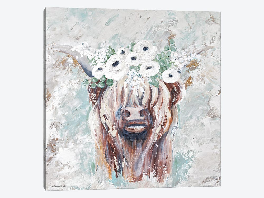 Jolene The Cow by Mackenzie Kissell 1-piece Canvas Artwork